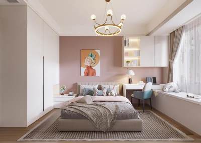 现代女孩儿童房3D模型下载